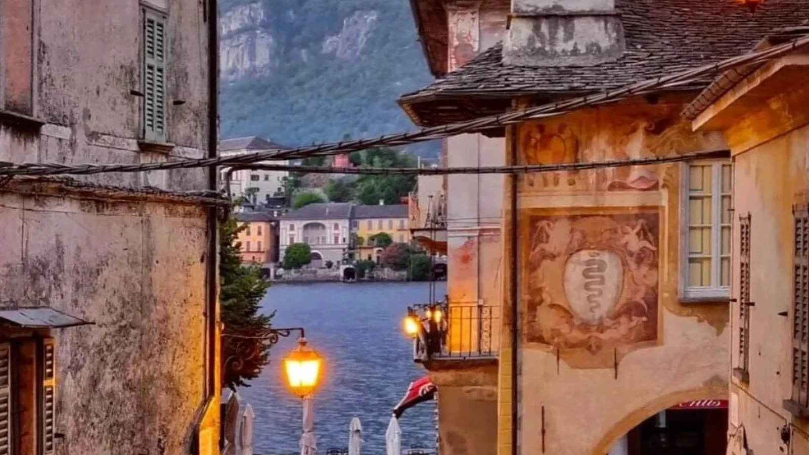 Street view in Orta San Giulio , Lake Orta ,Italy