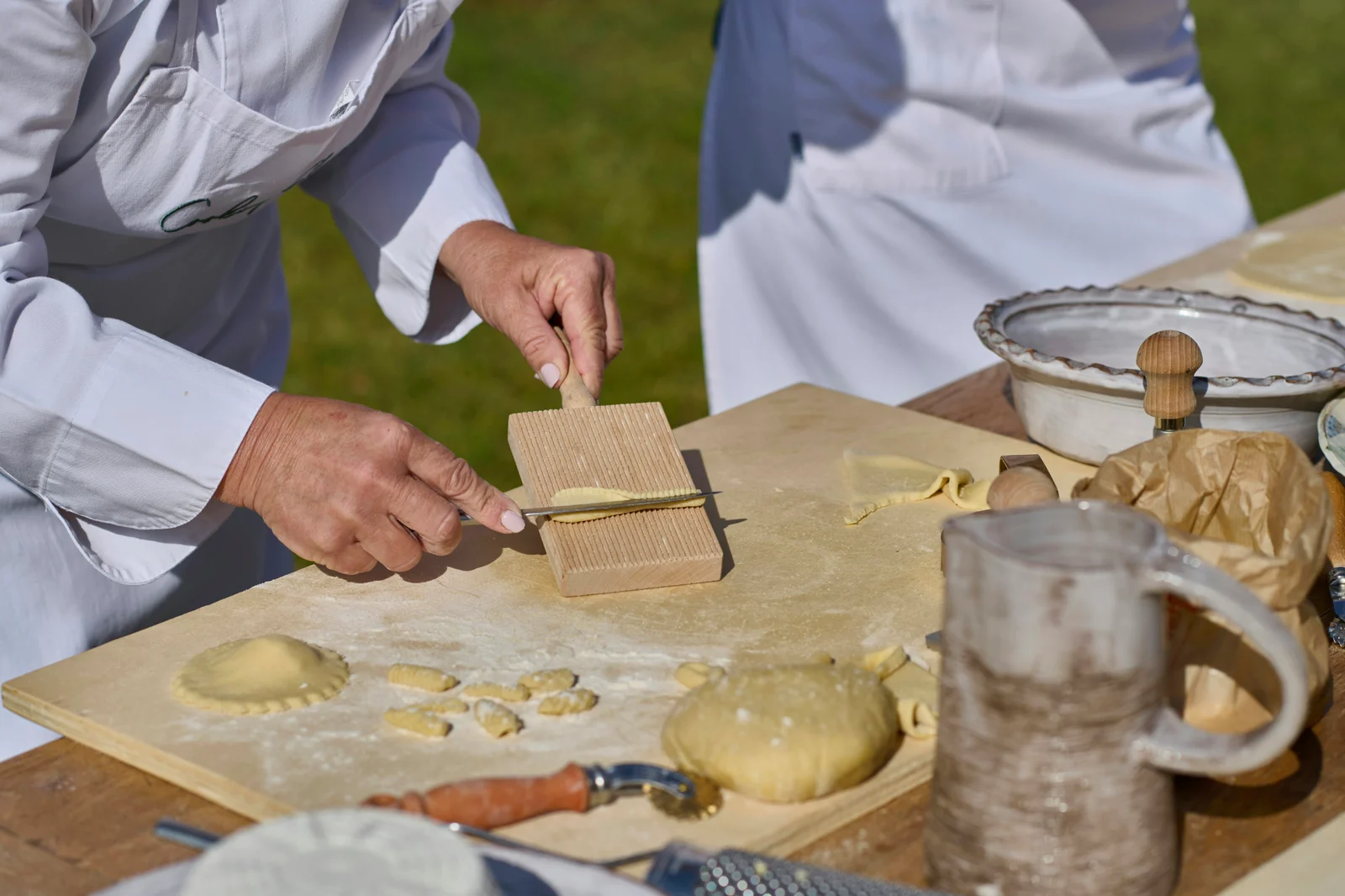 Pasta making experience in a quiet boutique hotel