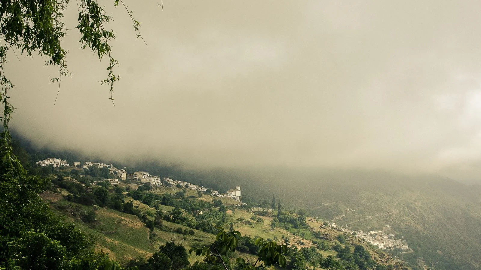 Cloudy landscape of Alpujarras Spain