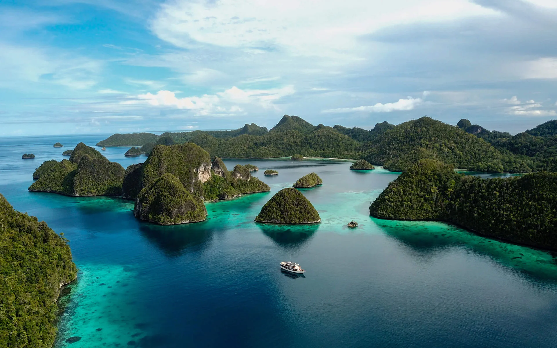 Aerial view of Nomad Archipelago Indonesia