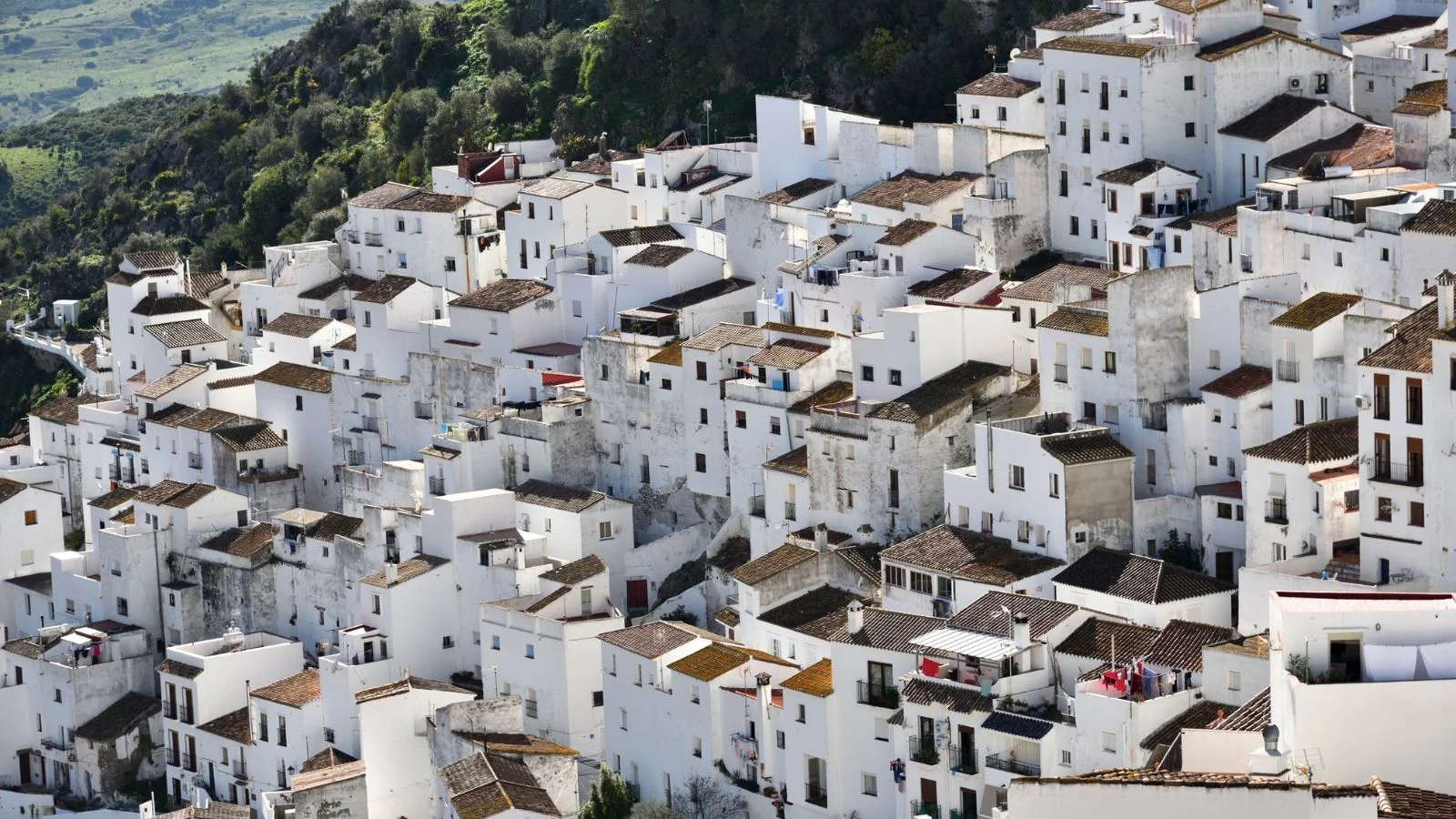 Panoramic view for the white villages in Spain