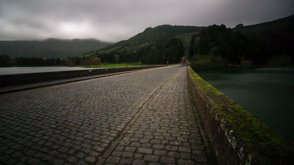 landscape in sete cidades, azores