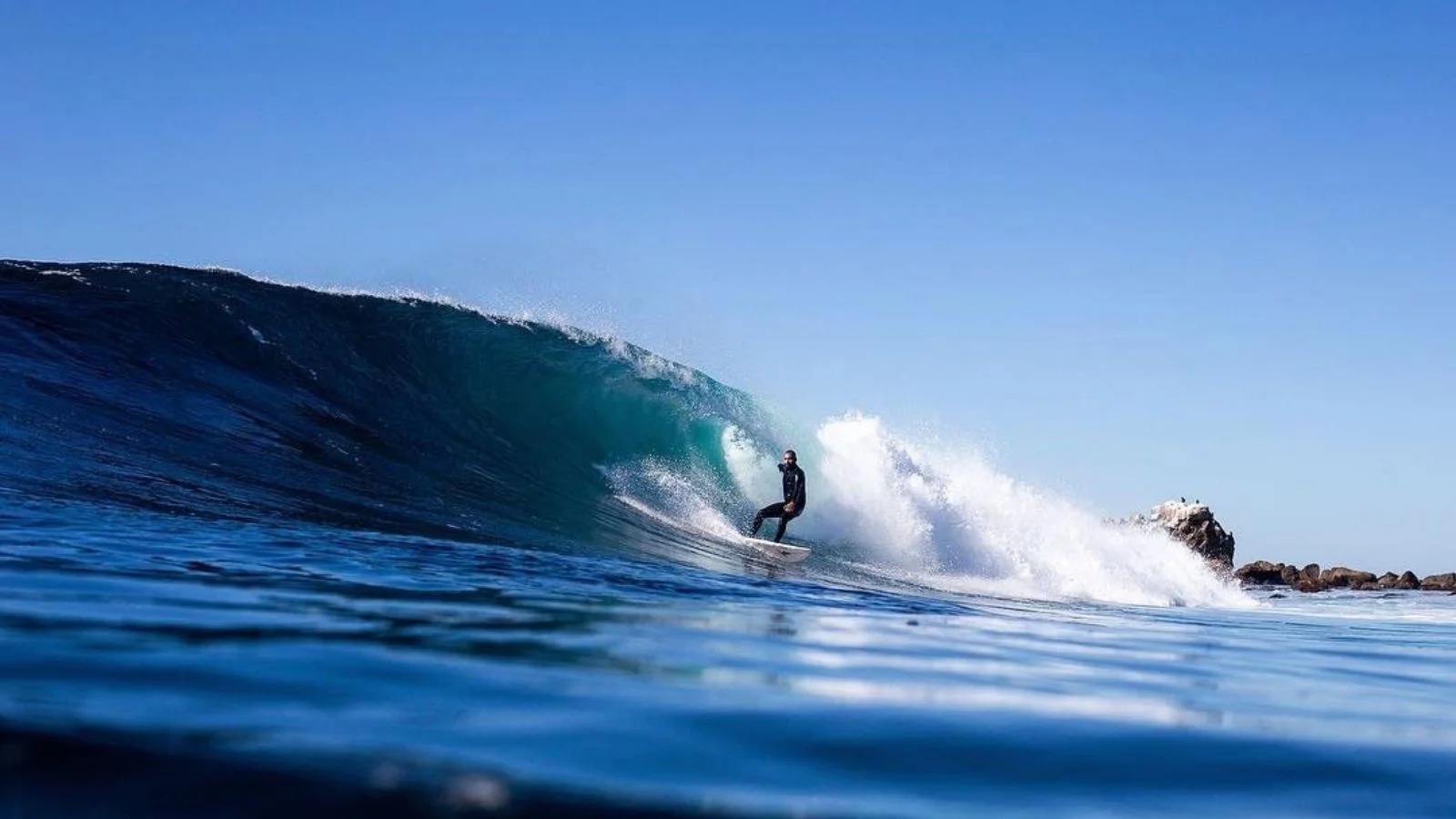 Surfing in Todos Santos, Mexico