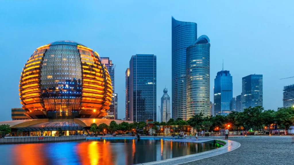 Modern side of Hangzhou, China