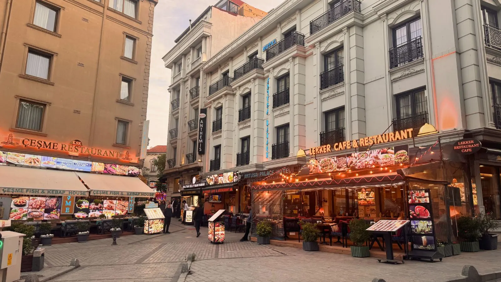 Restaurants in Sultanahmet, Istanbul.