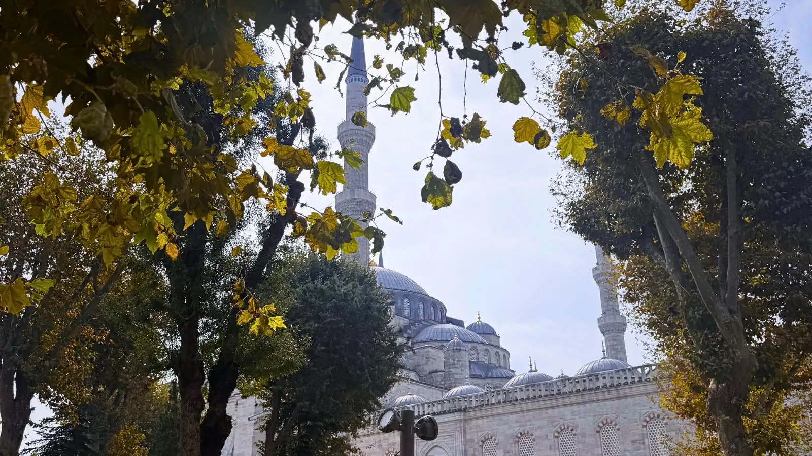 A view of the Blue Mosque in Sultanahmet, Istanbul.