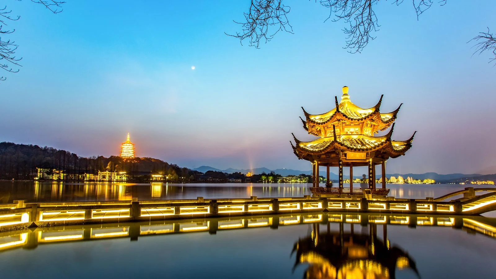 West Lake, Hangzhou at night